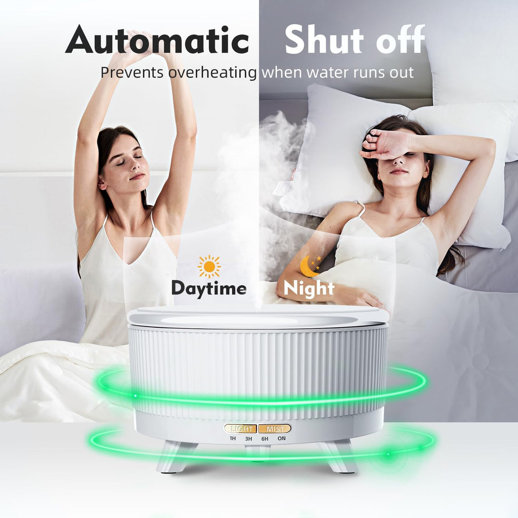 20-Hour Long-Lasting Aromatherapy, 500ML Large Essential Oil Diffuser: Ultrasonic Cool Mist Humidifier with Remote Control, 7 Color Lights, Timer, Auto-Off for Home/Bedroom/Yoga